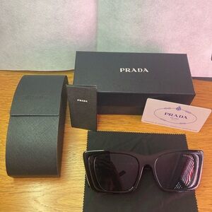 Prada Dark Blue Sunglasses with Logo